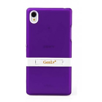 Силиконовый чехол-подставка для Sony Xperia Z1 Фиолетовый