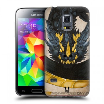 Пластиковый матовый дизайнерский чехол с принтом серия Dragons для Samsung Galaxy S5 Mini 