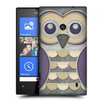 Пластиковый матовый дизайнерский чехол с принтом Owls для Nokia Lumia 520 