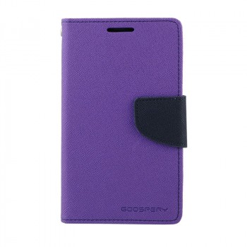 Чехол портмоне подставка на силиконовой основе с защелкой для Nokia X2 Фиолетовый