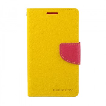 Чехол портмоне подставка на силиконовой основе с защелкой для Nokia X2 Желтый