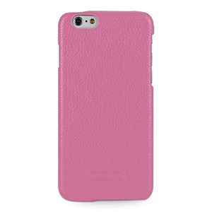 Кожаный чехол накладка (нат. кожа) для Iphone 6 Розовый
