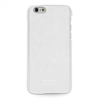 Кожаный чехол накладка (нат. кожа) для Iphone 6 Белый