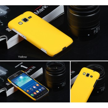 Пластиковый матовый непрозрачный чехол для Samsung Galaxy Core Advance Желтый
