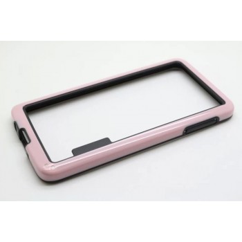 Силиконовый бампер двухцветный для Samsung Galaxy A3 Розовый