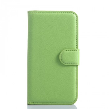 Чехол портмоне подставка с защелкой для Samsung Galaxy Core Prime Зеленый