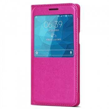 Чехол флип на пластиковой основе с окном вызова серия Colors для Samsung Galaxy A5 Пурпурный