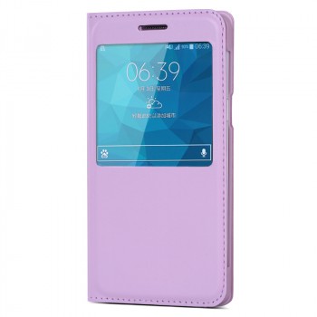 Чехол флип на пластиковой основе с окном вызова серия Colors для Samsung Galaxy A5 Розовый
