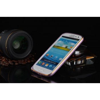 Металлический бампер с золотой окантовкой для Samsung Galaxy A5 Розовый
