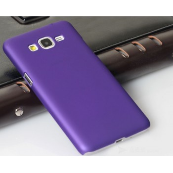 Пластиковый матовый непрозрачный чехол для Samsung Galaxy Grand Prime Фиолетовый