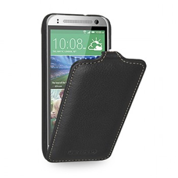 Кожаный чехол вертикальная книжка (нат. кожа) для HTC One mini 2