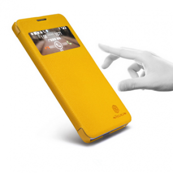 Чехол-флип с окном вызова серии ColorBurst для Huawei Honor 3x Желтый
