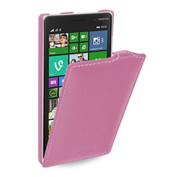 Кожаный чехол вертикальная книжка (нат. кожа) для Nokia Lumia 830 