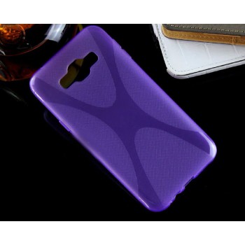 Силиконовый X чехол для Samsung Galaxy E7 Фиолетовый