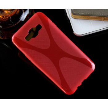 Силиконовый X чехол для Samsung Galaxy E7 Красный
