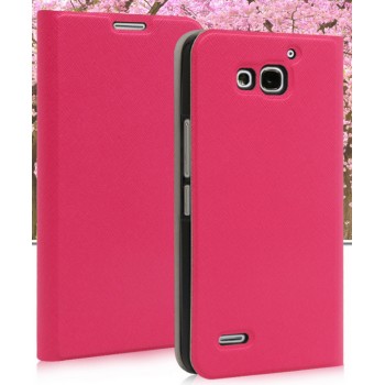 Чехол флип серии Colors для Huawei Honor 3x Розовый