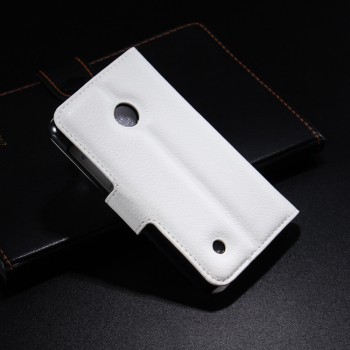 Чехол портмоне подставка с защелкой для Nokia Lumia 530 Белый