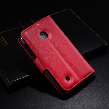 Чехол портмоне подставка с защелкой для Nokia Lumia 530 Красный