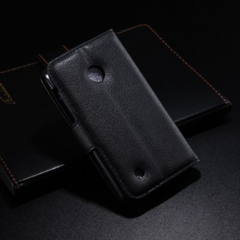 Чехол портмоне подставка с защелкой для Nokia Lumia 530 Черный