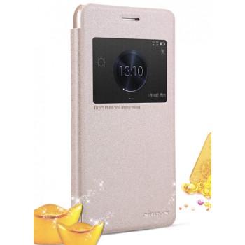 Чехол флип на пластиковой основе с магнитной застежкой серия Colors для Huawei Honor 6 Plus Бежевый
