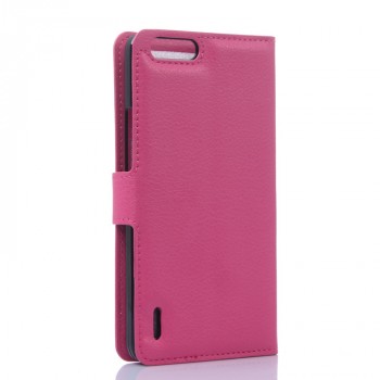 Чехол портмоне подставка с защелкой для Huawei Honor 6 Plus Пурпурный