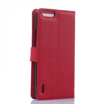 Чехол портмоне подставка с защелкой для Huawei Honor 6 Plus Красный