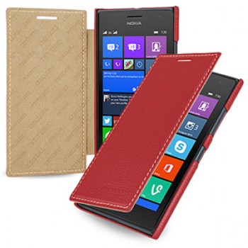 Кожаный чехол горизонтальная книжка (нат. кожа) для Nokia Lumia 730/735 