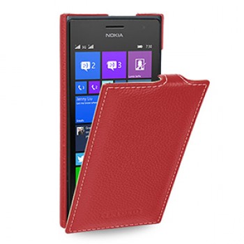 Кожаный чехол вертикальная книжка (нат. кожа) для Nokia Lumia 730/735 