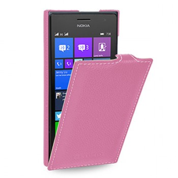 Кожаный чехол вертикальная книжка (нат. кожа) для Nokia Lumia 730/735 