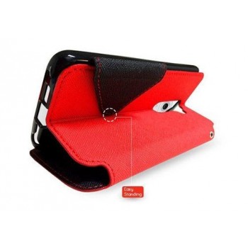 Чехол флип подставка с застежкой серия Triangle Clap для LG Optimus G3 Красный