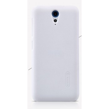 Пластиковый матовый нескользящий премиум чехол для HTC Desire 620 Белый