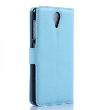 Чехол портмоне подставка с защелкой для HTC Desire 620 Голубой