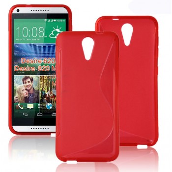 Силиконовый S чехол для HTC Desire 620 Красный