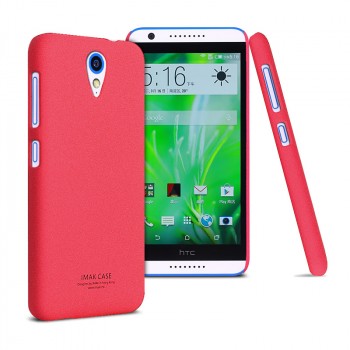 Пластиковый матовый чехол с повышенной шероховатостью для HTC Desire 620 Розовый