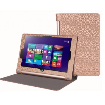 Чехол флип с рамочной защитой текстурный серия Golografy honeycomb для Lenovo Yoga Tablet 2 10