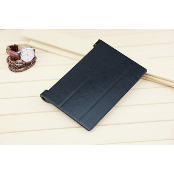 Чехол флип подставка сегментарный на поликарбонатной основе для Lenovo Yoga Tablet 2 8 Черный