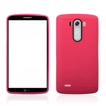 Чехол с точечной текстурой для LG Optimus G3 Красный