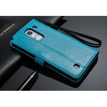 Чехол портмоне с ремешком для LG G Pro 2 Синий
