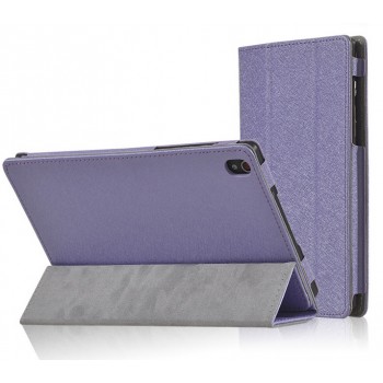 Чехол сегментарный подставка текстурный с рамочной защитой серия Full Cover для Lenovo Tab S8 Фиолетовый