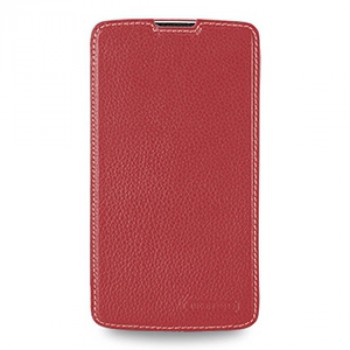 Чехол вертикальная книжка (нат. кожа) для LG G Pro 2 Красный