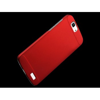 Пластиковый матовый непрозрачный чехол для Huawei Ascend G7 Красный