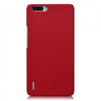 Пластиковый матовый непрозрачный чехол для Huawei Honor 6 Plus Красный