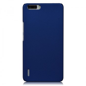 Пластиковый матовый непрозрачный чехол для Huawei Honor 6 Plus Синий
