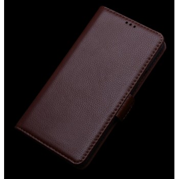 Кожаный портмоне (нат. кожа) для Samsung Galaxy E7 Коричневый