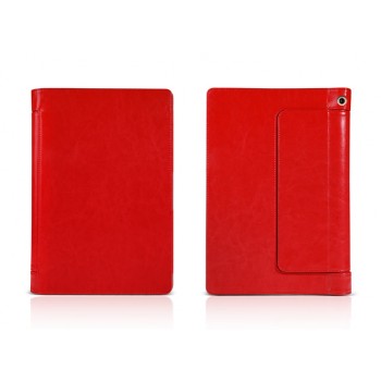 Чехол флип подставка с полной защитой корпуса и рамочной защитой экрана для Lenovo Yoga Tablet 10 HD+ Красный
