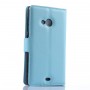 Чехол портмоне подставка с защелкой для Microsoft Lumia 535, цвет Голубой