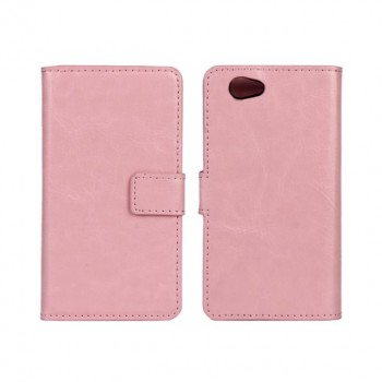Чехол портмоне подставка с защелкой глянцевый для Sony Xperia Z1 Compact Розовый