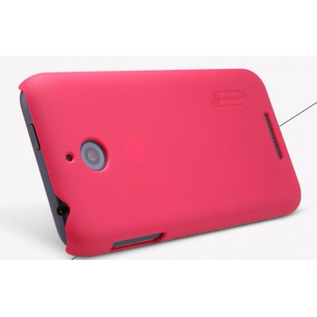 Пластиковый матовый нескользящий премиум чехол для HTC Desire 510 Красный