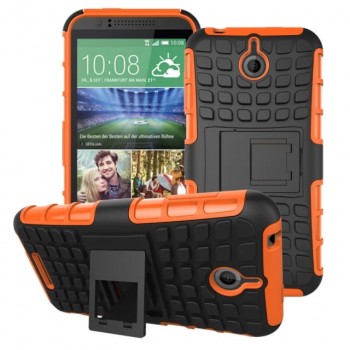 Силиконовый чехол экстрим защита для HTC Desire 510 Оранжевый