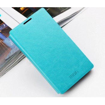 Чехол флип подставка водоотталкивающий для Microsoft Lumia 435 Голубой